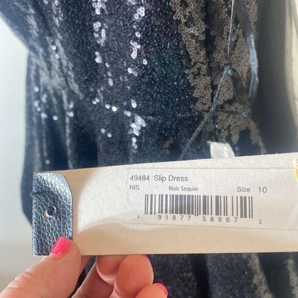 Ieena for Mac duggal all over sequin black cocktail dress 10 new Whimsigoth - Picture 9 of 12